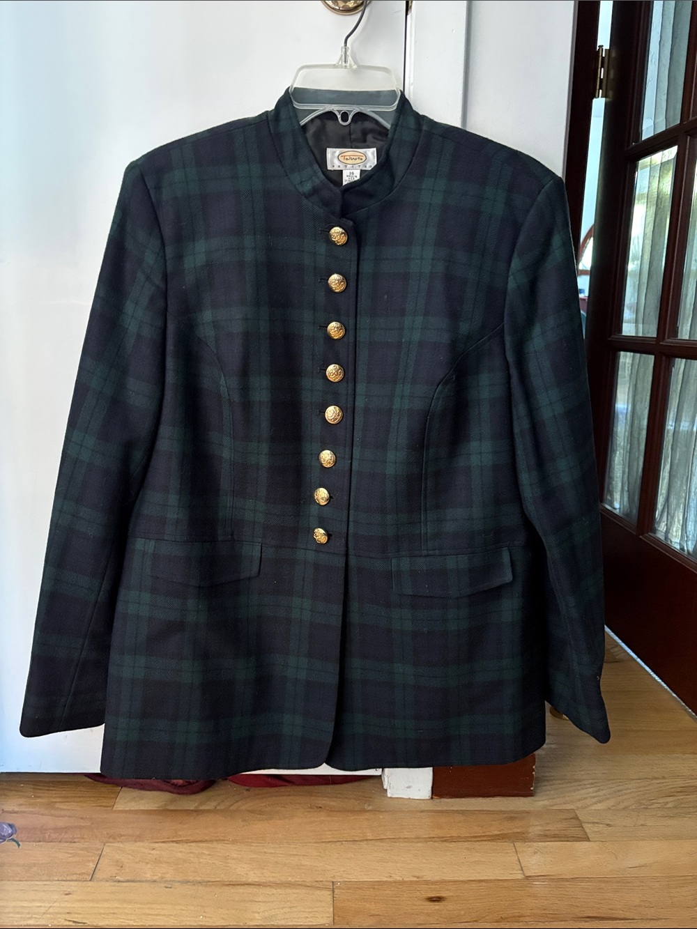 Talbots Black Watch 100% Wool Jacket Size 16